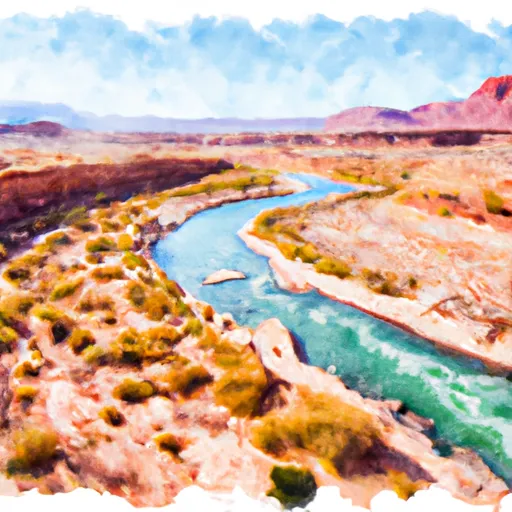  THE BORDER OF NP LAND AND NAVAJO & HOPI TRIBAL LANDS.  TO  CONFLUENCE WITH THE COLORADO RIVER